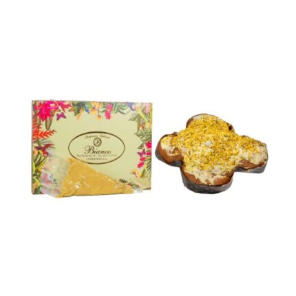 colomba al pistacchio artigianale Copertino della pasticceria bianco con scatola