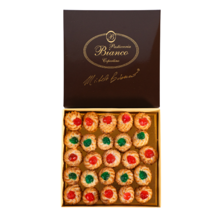 Roselline artigianali di mandorla con frutta candita Pasticceria Bianco
