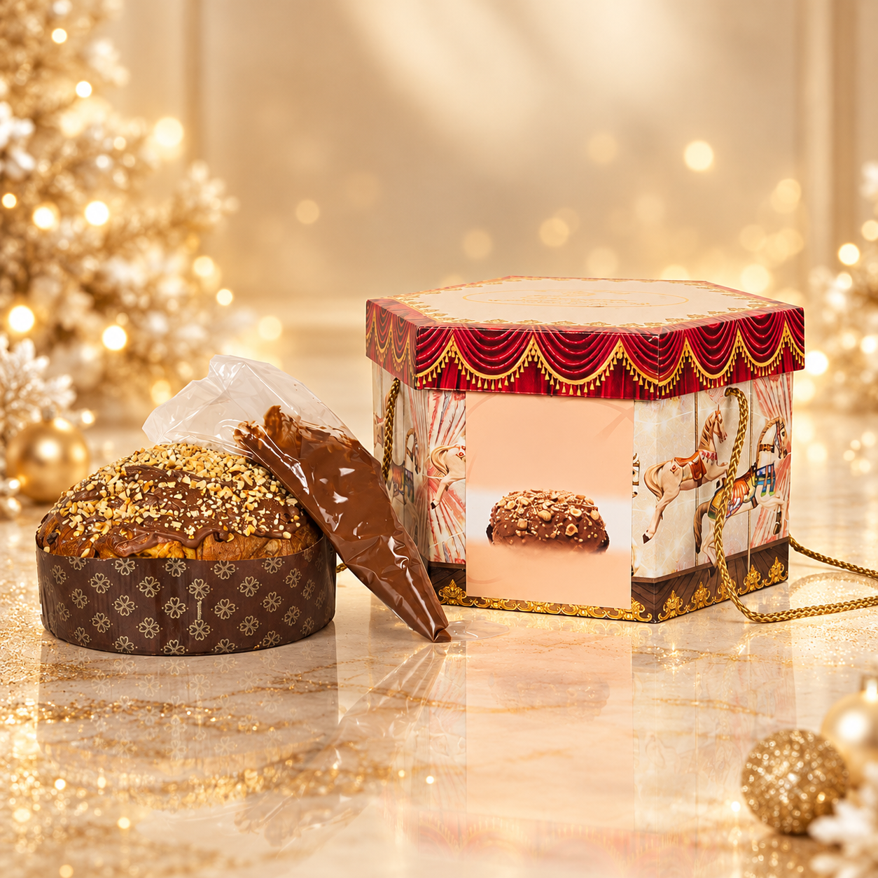 Panettone artigianale online con fetta tagliata e ingredienti tradizionali